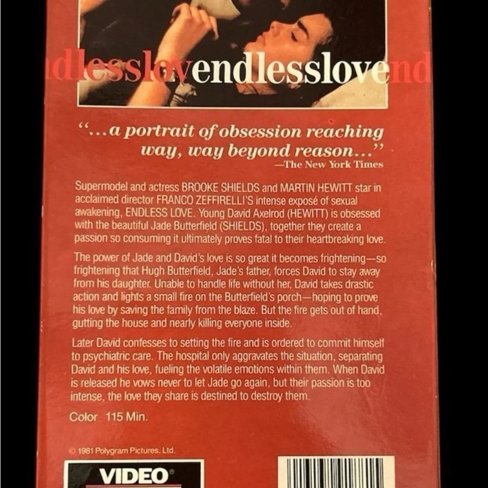 Vintage VHS romance movie 1981